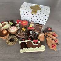 Klein doosje kerstchocolade: Gevuld & ongevuld